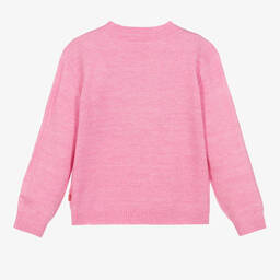 Billieblush-Розовый свитер с сердцем из пайеток | Childrensalon Outlet