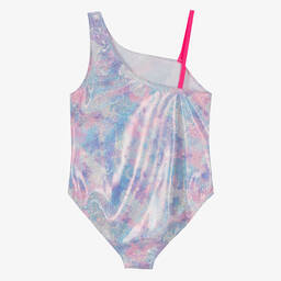 Billieblush-Girls Pink Metallic Unicorn Swimsuit | Childrensalon Outlet