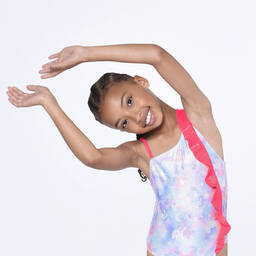 Billieblush-Girls Pink Metallic Unicorn Swimsuit | Childrensalon Outlet