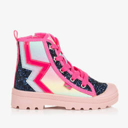 Billieblush-Розово-синие кроссовки с блестками | Childrensalon Outlet