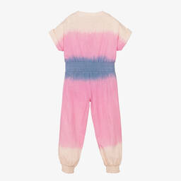 Billieblush-Girls Pink Ombré Cotton Jumpsuit | Childrensalon Outlet