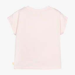 Billieblush-Girls Pink Organic Cotton T-Shirt | Childrensalon Outlet