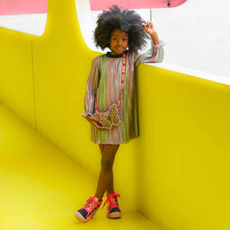 Billieblush-فستان لوريكس جيرسي لون زهري وبنفسجي | Childrensalon Outlet