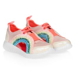 Billieblush-Girls Pink Rainbow Trainers  | Childrensalon Outlet