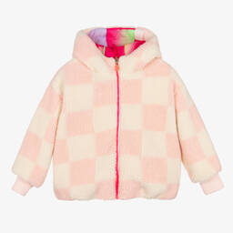 Billieblush-Girls Pink Reversible Hooded Jacket | Childrensalon Outlet
