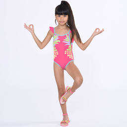 Billieblush-Розовый купальник с рюшами | Childrensalon Outlet