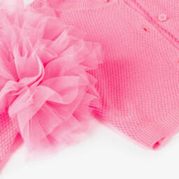 Billieblush-Кардиган из розового тюля с рюшами для девочек | Childrensalon Outlet