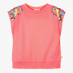 Billieblush-Girls Pink Sequin Jersey Top | Childrensalon Outlet