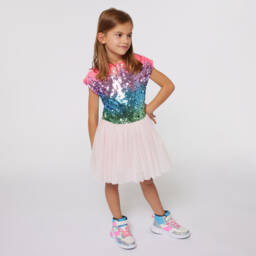 Billieblush-Girls Pink Sequin Party Dress | Childrensalon Outlet