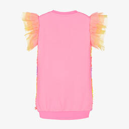 Billieblush-Girls Pink Sequinned Sweatshirt Dress | Childrensalon Outlet