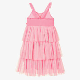 Billieblush-Розовое платье из тюля с бабочкой из пайеток | Childrensalon Outlet