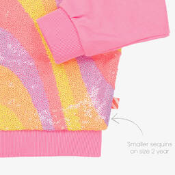 Billieblush-Girls Pink Sequinned Zip-Up Top | Childrensalon Outlet