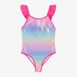 Billieblush-Girls Pink Shimmering Swimsuit | Childrensalon Outlet