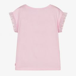 Billieblush-Girls Pink Slogan T-Shirt | Childrensalon Outlet