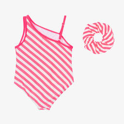 بيلي بلاش-مايّو مقلم لون زهري للبنات | Childrensalon Outlet