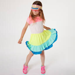 Billieblush-فستان قطن جيرسي مقلم لون زهري | Childrensalon Outlet