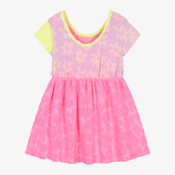 Billieblush-فستان مزيج قطن لون زهري نيون | Childrensalon Outlet