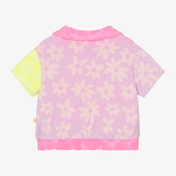 Billieblush-Girls Pink Towelling Polo Shirt | Childrensalon Outlet