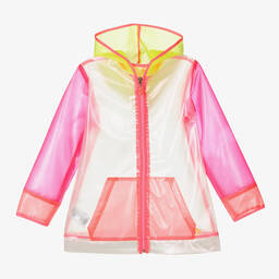 Billieblush-Girls Pink Transparent Raincoat | Childrensalon Outlet