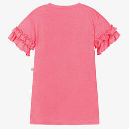 Billieblush-فستان قطن جيرسي لون زهري للبنات | Childrensalon Outlet