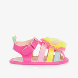 Billieblush-Girls' Pink Tulle Flower Sandals | Childrensalon Outlet