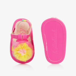 Billieblush-Girls' Pink Tulle Flower Sandals | Childrensalon Outlet