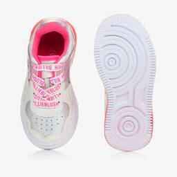 Billieblush-Girls Pink & White Lace-Up Trainers | Childrensalon Outlet