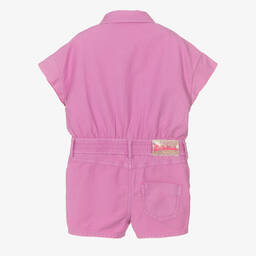 Billieblush-Girls Purple Cotton Twill Playsuit | Childrensalon Outlet