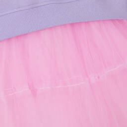 Billieblush-Girls Purple Jersey & Tulle Dress | Childrensalon Outlet