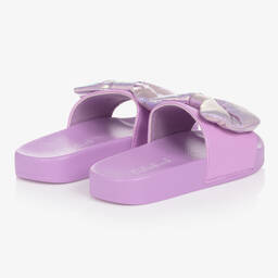Billieblush-شبشب سلايدرز لون بنفسجي متاليك للبنات | Childrensalon Outlet