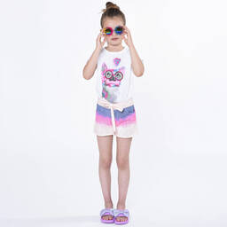 Billieblush-شبشب سلايدرز لون بنفسجي متاليك للبنات | Childrensalon Outlet