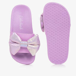 Billieblush-شبشب سلايدرز لون بنفسجي متاليك للبنات | Childrensalon Outlet