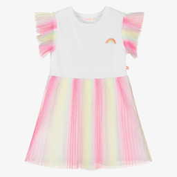 Billieblush-Girls Rainbow Pleated Dress | Childrensalon Outlet