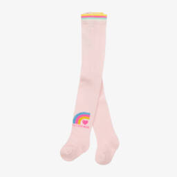 Billieblush-Girls Soft Pink Rainbow Tights | Childrensalon Outlet