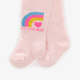 Billieblush-Girls Soft Pink Rainbow Tights | Childrensalon Outlet