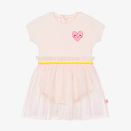 Billieblush-Girls Soft Pink Tulle Heart Dress | Childrensalon Outlet