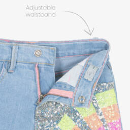 Billieblush-Girls Sparkling Blue Denim Shorts | Childrensalon Outlet