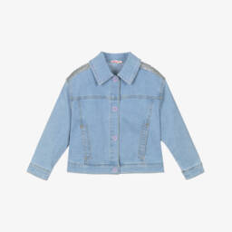 Billieblush-Girls Sparkling Denim Sunshine Jacket | Childrensalon Outlet