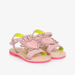 Billieblush-Girls Sparkling Pink Heart Sandals | Childrensalon Outlet