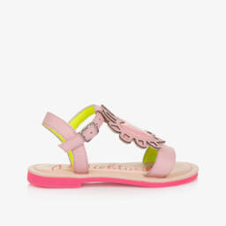 Billieblush-Girls Sparkling Pink Heart Sandals | Childrensalon Outlet