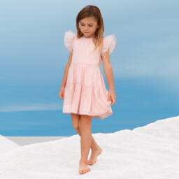 Billieblush-Girls Sparkling Pink Tulle Gown | Childrensalon Outlet