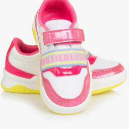Billieblush-حذاء رياضي وردي لامع للبنات مع إغلاق فيلكرو | Childrensalon Outlet