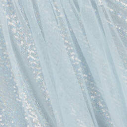 Billieblush-تنورة تول فضية زرقاء براقة للبنات | Childrensalon Outlet