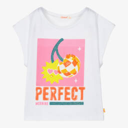 Billieblush-Girls Sparkling White Graphic Tee | Childrensalon Outlet
