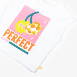 Billieblush-Girls Sparkling White Graphic Tee | Childrensalon Outlet