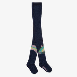 بيلي بلاش-كولون مزيج قطن محبوك لون أزرق غامق للبنات | Childrensalon Outlet