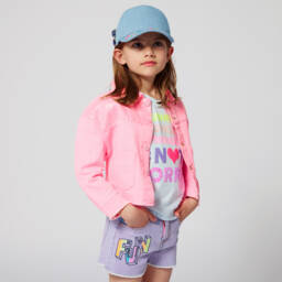 Billieblush-Girls Sparkly Rose Denim Jacket | Childrensalon Outlet