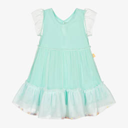 Billieblush-فستان أطفال بناتي تول لون أزرق تركواز | Childrensalon Outlet