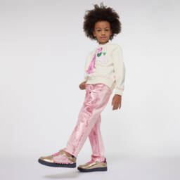 Billieblush-Girls Unicorn Ivory Fleece Jumper | Childrensalon Outlet