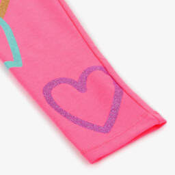 Billieblush-Girls Vibrant Pink Heart Leggings | Childrensalon Outlet